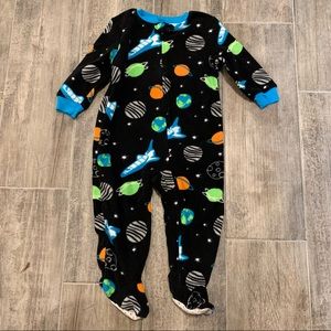 Outer Space Members Mark Fleece Footed Pajamas 24M